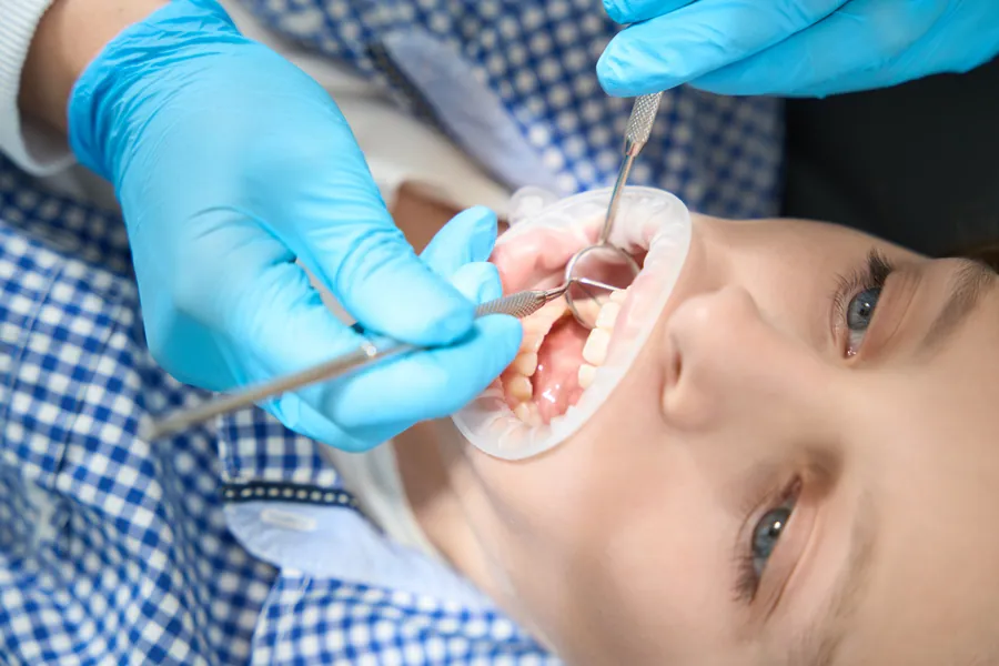 Child at a gentle dental appointment